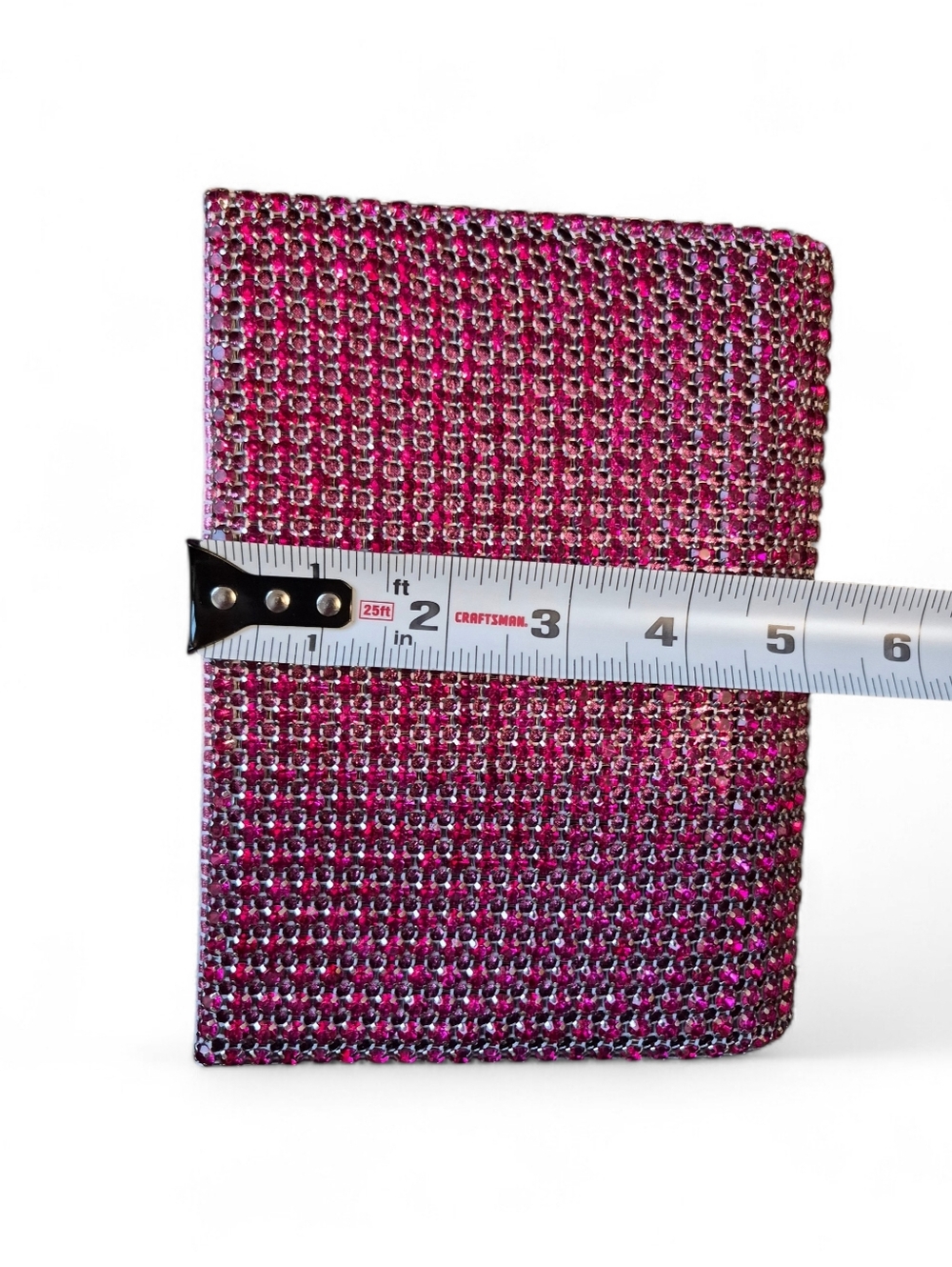 Jessica McClintock Women's Purse Clutch Pink Rhinestone - Picture 11 of 12